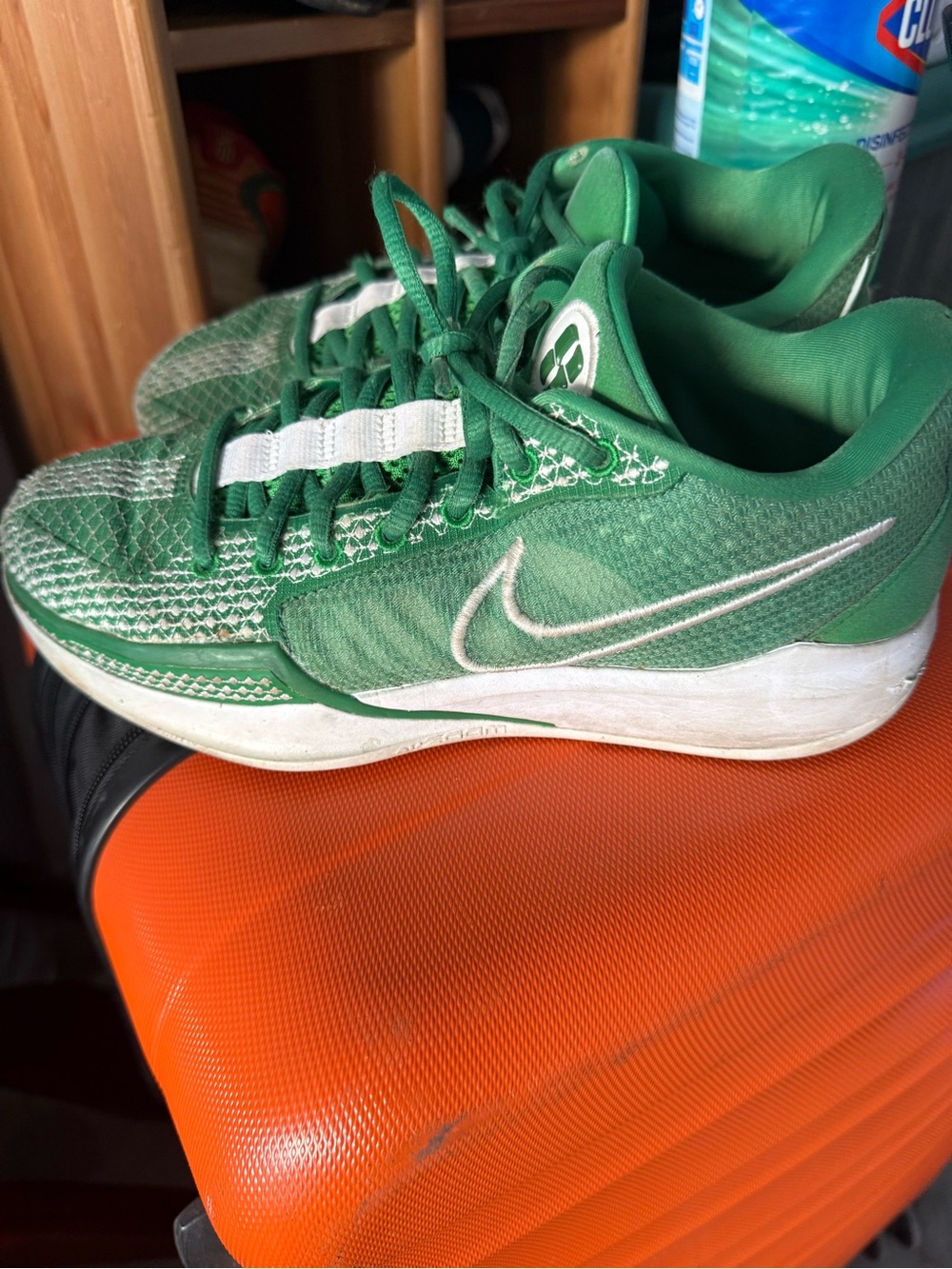 Nike Green and White Athletic Shoes
